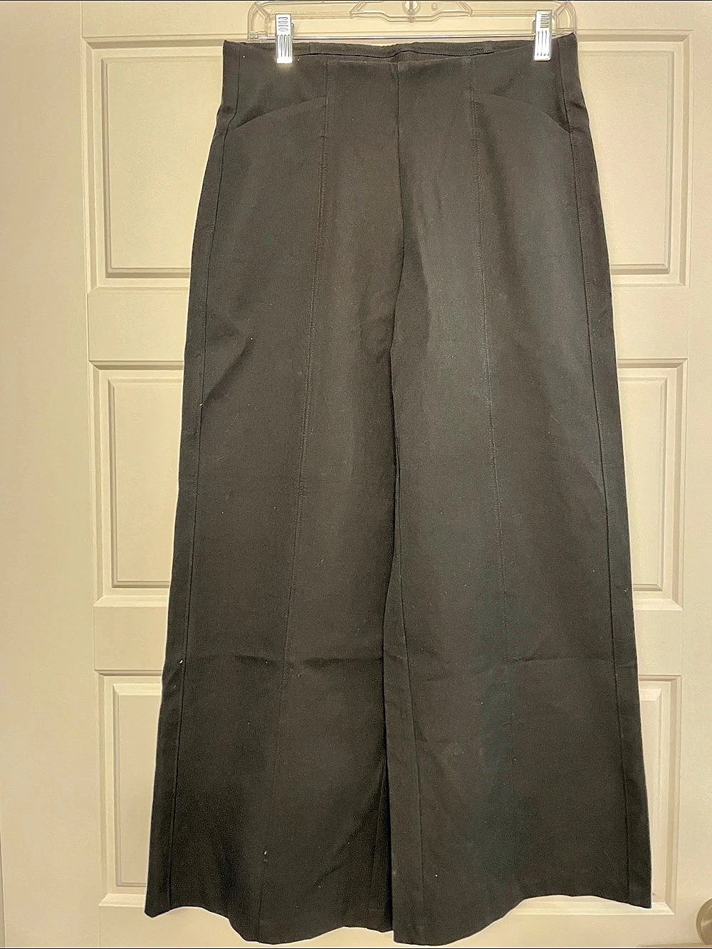 Old Navy High-Rise Pixie Wide Leg Pants Black Medium Petite